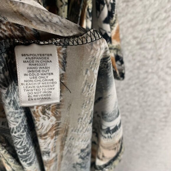 Mlle Gabrielle Women's Geometrical Pattern Cowl Neck Maxi Dress Multi Sz S 10061 - Picture 8 of 13